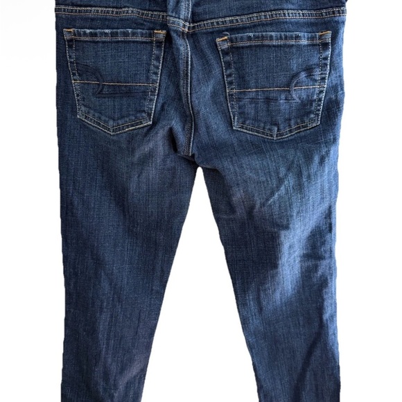 Womens Blue Denim Jeans American Eagle - Picture 3 of 4
